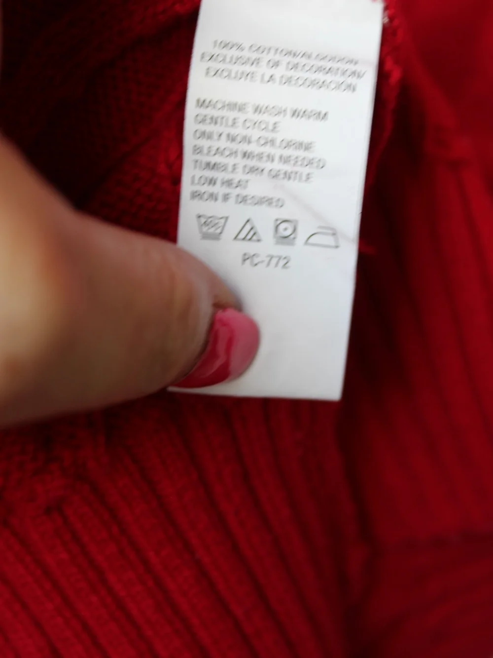 Izod Red Cable-Knit Half Zip Sweater